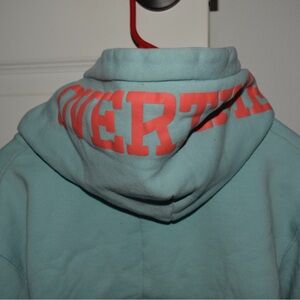 Men's Blue Hoodie with Pink Accents